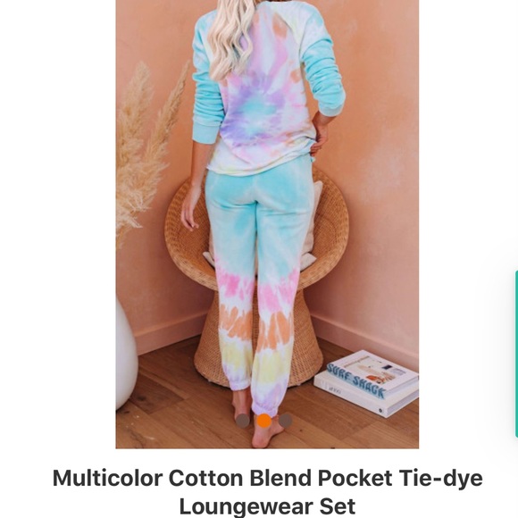 CLEARANCE Tie dye joggers pants and matching long sleeve t shirt 2-piece set - Picture 2 of 12